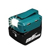最新版 USBアダプタ ADP05 マキタ 互換 充電式 LEDワークライト ML801 フラッシュライト 14.4V 18V用 バッテリーホルダー makita LXT BL14 BL18 Li-i