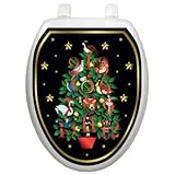 Toilet Tattoos TT-X620-O 12 Days of Christmas Decorative Applique For Toilet Lid, Elongated [並行輸入品]