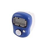 uxcell 指用　数取り器　デジタル コンパクト 計数 カウンター　電子フィンガー　プラスチック製　ブルーケース　クリアバンド