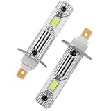 Takenous 竹村商会 24v H1 led ハイビーム トラック 対応 4000lm 左右セット 車検対応 (ホワイト, H1)