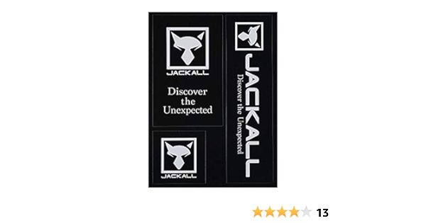 Amazon Jackall ジャッカル ロゴステッカー ブラック ブラック Jackall ジャッカル アクセサリー