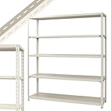 NC-1800-21 幅180×奥行45×高さ210cm 5段 ホワイト 70㎏/段