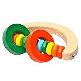 Domybest　子供おもちゃ　ガラガラ　ハンドベル　ラトル　カラフル　知育 音楽おもちゃ　手を振る楽器玩具　聴覚　視覚刺激　4色選べ (D)