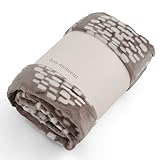 bon moment 毛布 伝説の毛布 シングル ボリューム マイクロファイバー 洗える／ボンモマン (サークル／グレージュ, シングル(W140×H200), ボリューム)