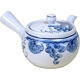 急須 おしゃれ : ぶどう (マジック茶漉し付)急須/有田焼 Japanese Tea pot Porcelain/Size(cm) 17.3x14.8x9.5/No:675839