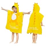 　バスタオル　バスローブ　子供　赤ちゃん　ポンチョ　着ぐるみ　ルームウェア　可愛い　アニマル　フード付き　綿　お風呂　温泉　ご出産祝い　お誕生日　贈り物　プレゼント　恐竜　3色 (イェロー, S(60