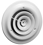 Hart & Cooley 16 Series - 12" Round White Ceiling Diffuser (Fits a 12" Hole in the Ceiling) [並行輸入品]