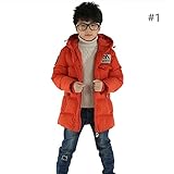 トトハウス(TOTO HOUSE) 子供服 中綿コート キッズ 男の子 長袖 防寒 秋冬 綿服 キッズコート (オレンジ, 120)
