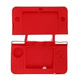 柔らかいシリコーン保護ケース皮膚カバー 新しいニンテンドー3DS用 New Nintendo 3DS 用 (レッド)