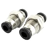 uxcell 空気圧クイック継手 クイックカプラ 2個入り 14mmのパネル 6mmー6mm 押し入り