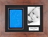 Anika-Baby BabyRice Baby Boy Handprint Footprint Kit Soft Blue Clay Dough Mahogany Effect Box Photo 