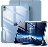 SZPSGC iPad 11世代（A16）／10世代 ケース 2025/2022 10.9インチ【対応A3354/A3355/A3356/A2696/A2757/A2777】耐衝撃 三つ折り スタンド スマートカバー 柔らかいシリコン＋PU材質 保護カバー（ブルー）