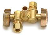 BrassCraft KTBRPX1901DV R Crimp Barb Compression Dual Outlet 1/2-Inch Nom. Crimp Barb by 3/8-Inch O.