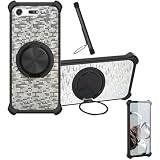 対応 Sony Xperia Xz Premium ケース Phone Case [1枚 9H+硬度強化 ガラスフィルム][360°回転式スタンド、マグネット式]CX-21-HEI