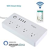 Sieges WiFiスマートソケットコンセントwith Alexaエコー、ホーム、ハブフリーGoogle AppリモートコントロールOur家庭用機器からEverywhere ホワイト
