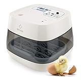 LifeBasis 自動孵卵器 検卵LEDライト付き インキュベーター 鳥類専用ふ卵器 自動転...