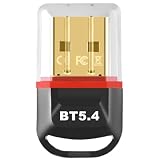 VAVIICLO【最先端Bluetooth5.4技術&超低遅延】Bluetooth 5.4 USBアダプタ 超小型 ブルートゥース子機 PC用/ナノサイズ/Ver5.4/ Bluetoothアダプタ 最大通信距離20m 無線 低遅延 apt-X EDR/LE対応(省電力) Windows 11/10/8.1/8/7(32/64bit) 対応 Mac非対応 日本語取扱説明書付き(レッド)