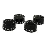 YJB PARTS スピードノブ インチミリ兼用 4pcs/set 日本製 (プリント文字/ブラック)