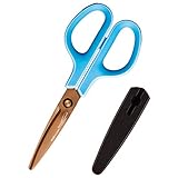 プラス はさみ フィットカットカーブ プレミアムチタン プレミアムライトブルー ベタつかない 切れ味継続加工 34-550