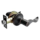 Boshenドアロックハンドルダミーレバーノブドアのラッチロック付きLocksetオイルはブロンズサテンニッケル外部内部 Entry with Keys(Style1) 09FTL0009EBK