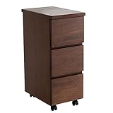 ライフスタイリングショップ サイドチェスト 幅29×奥行45 木製 キャスター袖机 ブラウン AN-254BR