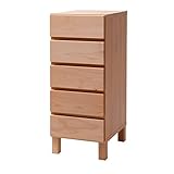 日本製(大川家具) 天然木アルダー材角脚シリーズ 34幅5段チェスト fk0014 代引不可