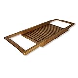 Roro Long Wood浴槽トレイとキャディ、34.5 " X 12 "
