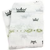 Bambino Land Organic Muslin Swaddling Blanket (Royal Baby) [並行輸入品]