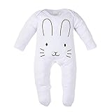 Bestjpshop 子供服　ベビー服　　長袖 　可愛いウサギ　幼児　赤ちゃん　新生児パジャマ　ロンパース　カバーオール　出産祝い/プレゼント　四季兼用　ホワイト