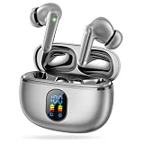 イヤホン bluetooth ワイヤレスイヤホン 【2024業界新開発 最先端Bluetooth5.4】 ブルートゥース イヤホン LEDディスプレイ残量表示 ENCノイズキャンセリング+DNS技術 自動ペアリング 完全ぶるーとぅーす イヤフォン 最大60時間連続再生 タッチ操作 Type-C充電 IPX7防水 片耳/両耳 小型/軽量 iPhone/Android適用 グレー