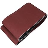 uxcell サンディングベルト サンドペーパー ダークブラウン 砥粒 100グリット 1520x200mm