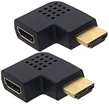 オーディオファン HDMI 変換アダプタ オス-メス 端子 方向変換 270度2個セット