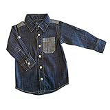 （ラゲッドバッツ）シャツ デニム 長袖 男の子 ベビー 子供 キッズ 前あき 85 90 95 100 110 (85) [並行輸入品]
