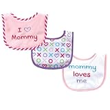 Luvable Friends I Love Mommy and Daddy Baby Bibs, Pink Mommy, 3-Count by Luvable Friends [並行輸入品]