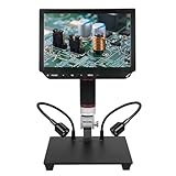 Karlak Coin Microscope,8.0インチビデオ顕微鏡大型アンチグレアIPSスクリーンコイン顕微鏡13MPカメラ付き1X-8X 4K HDビデオ/写真USB顕微鏡Android/iOS用はんだ付けコインコレクション用