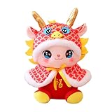 ドラゴンマスコット人形、2024辰年ぬいぐるみ、軽量ドラゴンぬいぐるみ、肌に優しいドラゴン人形、干支ぬいぐるみドラゴン動物、柔らかいぬいぐるみドラゴン人形、新年ギフト用ぬいぐるみ動物人形 20cm A