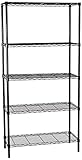 Honey-Can-Do SHF-01912 Adjustable Storage Shelving Unit 350-Pounds Per Shelf Black 5-Tier 36Lx16Wx72