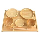 東濃ひのきお食い初め食器 (膳付きセット) 木製