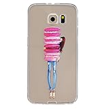 UNEXTATI Galaxy S6 ケース 高品質 超薄型 TPU 保護カバー 液晶保護 衝撃吸収 Samsung Galaxy S6 用 Case Cover (P1 ピンク)