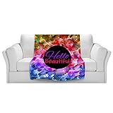 ブランケットウルトラソフトFuzzy 4サイズ！DIANOCHEデザインからby Julia Di Sano Hello美しいホーム装飾Unique Designer芸術的スタイリッシュな寝室アイデア