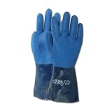 Showa Best NB21XL Magid Comfort Flex NB21 Smooth Finish Nitrile Gloves 7 Blue XL (Pack of 12) [並行輸入品