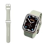 エレコム Apple Watch (アップルウォッチ) バンド 42mm 41mm 40mm 38mm [Apple Watch 11 10 9 8 7 SE2 SE 6 5 4 3 2 1 対応] シリコン Sサイズ ニュアンスカラー アイボリー AW-41BDSCGIV