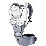 I-angel Quax With 365 All in One Hipseat Carrier ヒープシートキャリア 抱っこ紐 子守帯 赤ちゃんヒープシート ベビー用品 外出用品 (ライトグレー) 