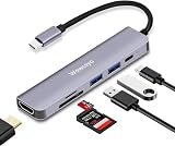 【2024高機能版】USB Cハブ 6-in-1 タイプCハブ ドッキングステーション 変換アダプタ[ 4K HDMI/PD 87W/USB-A 3.0 & 2.0/SD&TF] MacBook Pro Air/iPad Pro/Galaxy S20 / note 20 / ChromeBook/Surface Go/Pro7/Matebook/Switch/USB C デバイス対応