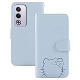 Kedic Oppo A3 5G ケース 手帳型 大きな花の顔の猫のパターン ケース Oppo A3 Pro 5G ケース 適用 オッポ A3 5G スマホケース 手帳型 オッポ A3 Pro カバー おっぽ A3 5G case 品質素材の選択 指紋なし 適度な厚さ 軽量グリップ 柔軟性 より包括的な保護 Oppo A3 Pro 5G スマホ スタンド ライトブルー