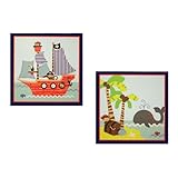 Bedtime Originals 2 Piece Wall Decor, Treasure Island by Bedtime Originals