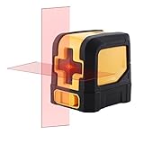 DEKO　2ライン レーザー墨出し器　ミニ型　垂直・水平レーザー 標準セット　自動水平調整機能 　軽量 操作簡単 対応幅広い　オレンジ　 [並行輸入品]