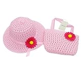 YOPINDO 幼児用むぎわら帽子＆ハンドバッグのおしゃれ着セット 8色展開 1-5 years old ピンク 4327888637
