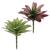 F Fityle 人工　多肉植物　ミニチュア　水草植物　花　家　装飾　2個　現実的　　