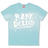 ベビードール ペイントロゴTシャツ 男女兼用 L ライトブルー